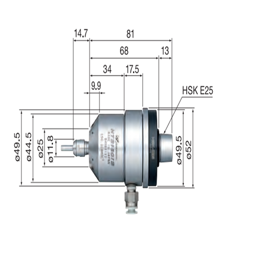 HTS1501S-HSK E25  15万转气动主轴